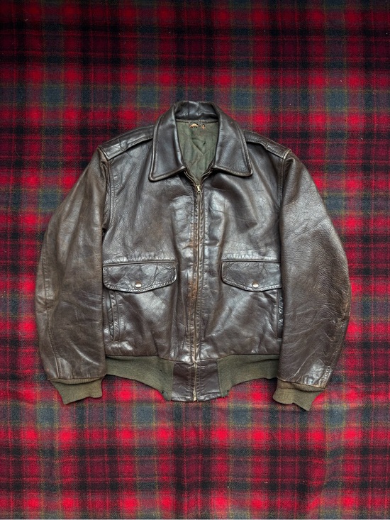 Vintage Other - True vintage 40s 50s A2 style civilian leather jacket